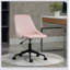 Fauteuil de bureau à dossier moyen en velours pivotant pour ordinateur de bureau ou chambre à coucher-1266175115