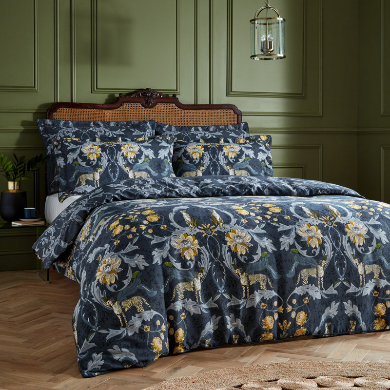 Cotton Floral Duvet Cover Set with Pillowcases Included, Single - 1 Standard Pillowcase