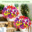 Artificial Fake Flowers For Outdoor, 12PCS Realistic Fake Outdoor Flowers Plants, UV Resistant Silk Faux Flower For Outside Front Door Porch Planters Patio Yard Garden