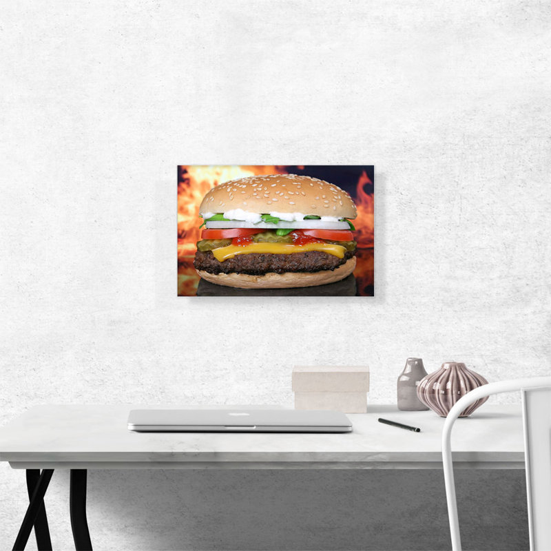 " Burger Restaurant ", 12" H x 18" W x 1.5" D