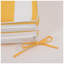Ensemble 2 pièces de coussins de chaise longue à rayures jaunes et blanches - Rembourrage de siège de patio résistant aux rayons UV avec sangles réglables