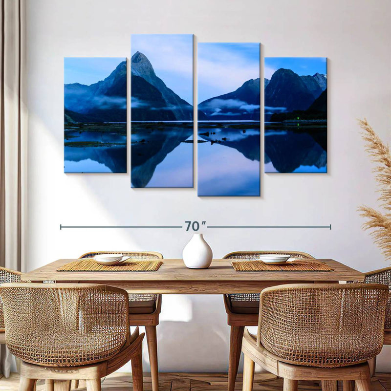 Nicci Mirrored Milford Sound, 42'' H x 68'' W