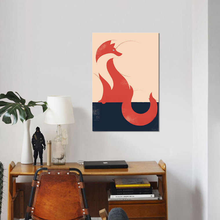 «The Fox», impression sur toile, H 12 po x l 8 po x P 0,75 po, Pas de tapis, Toile tendue