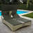 Rattan Patio Daybed With Shelter Roof, Adjustable Backrest, Storage Box And 2 Cup Holders-1557590513