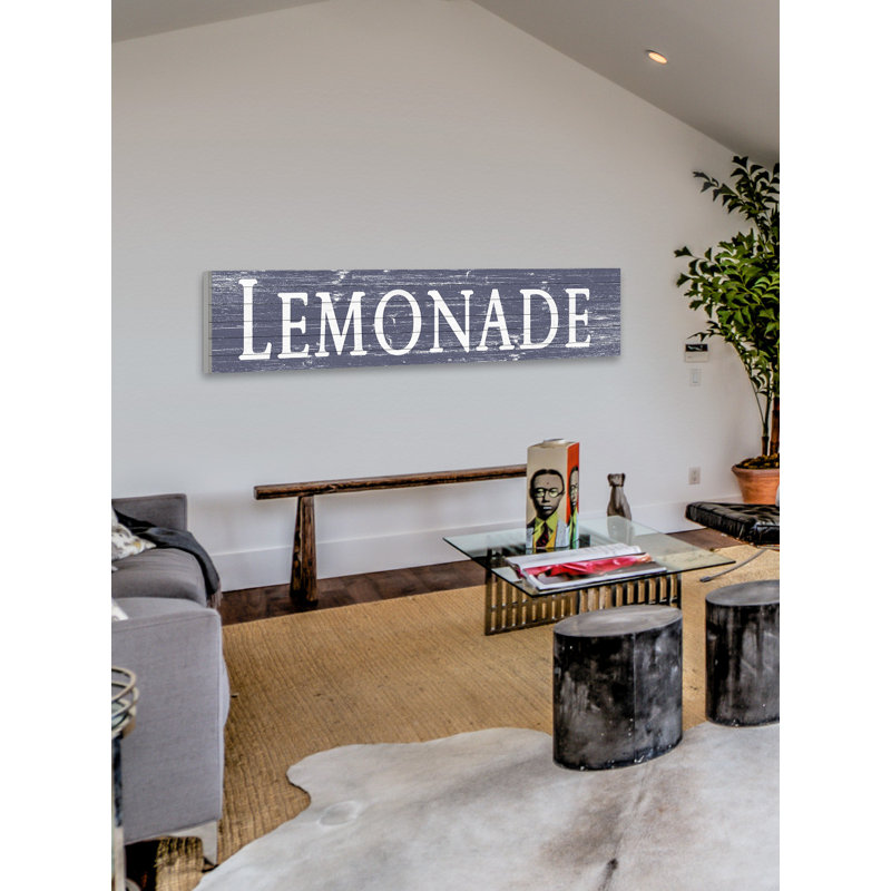 « rétro limonade », art de texture sur bois