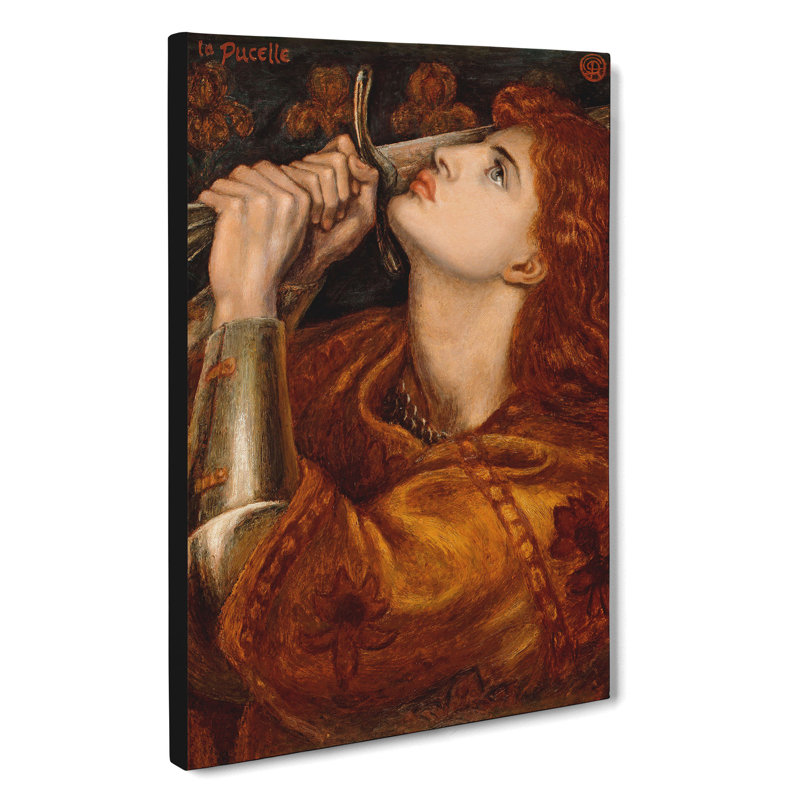Joan Of Arc by Dante Gabriel Rossetti - Wrapped Canvas Painting, 50cm H x 35cm W x 3cm D
