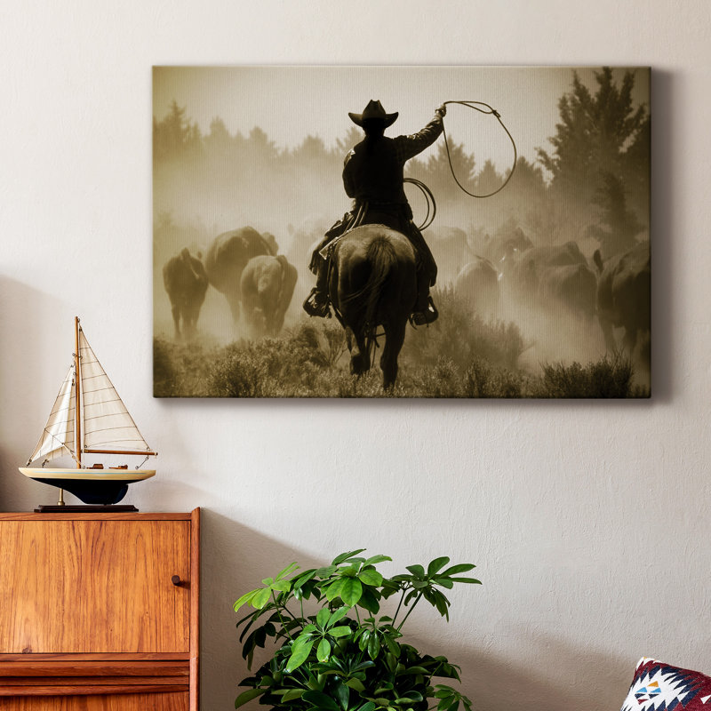 Rope and Ride - Reproduction de photo sur toile tendue, H 60 po x l 40 po x P 1 po