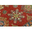 Tapis oriental en laine rouge tribal noué à la main 7 pi 7 po x 7 pi Kazak Kazak