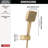 Delta Wall Mount Handheld Shower 4 Setting Gold, 1.75 GPM-134070331