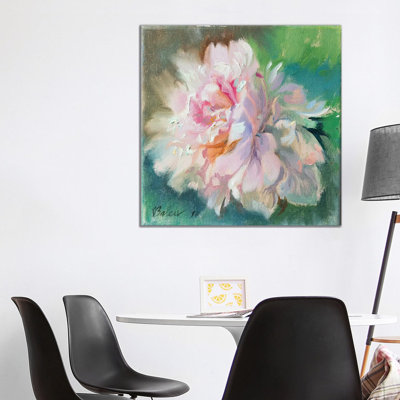 Delicate Peony Flower 1 Piece Wrapped Canvas Painting