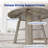 43" Round Dining Table with Storage Shelf, Modern Farmhouse Kitchen Table with Pedestal Base, Gray Wood Table for 2-4-2124025513