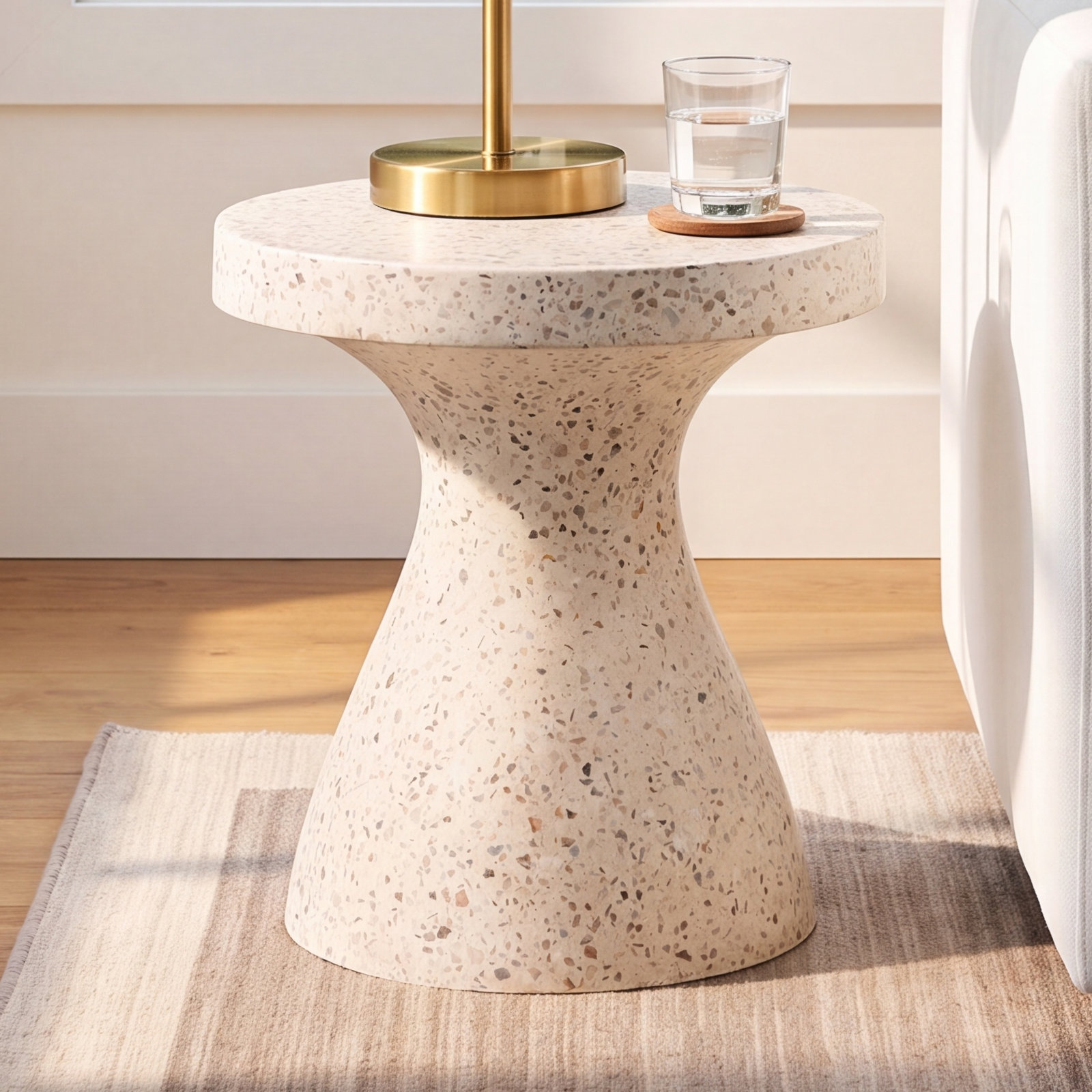 Fernan End Table, White
