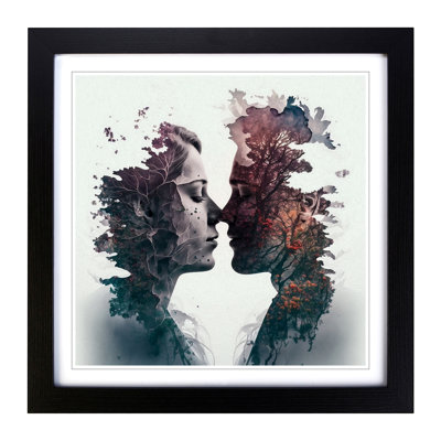 Lovers Double Exposure No.1 - Framed Print