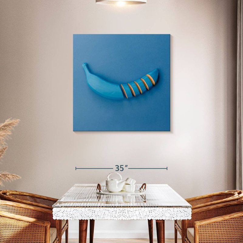 Yarlin Sliced Blue Banana, 36" H x 36" W