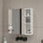 Multi-Function Wood Grain Mirror Cabinet with Storage, Space-Saving Wall-Mounted Design-1508907077