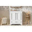 Meuble-lavabo moderne 30 po avec cadre en bois massif Nautica et rangement spacieux-123512799