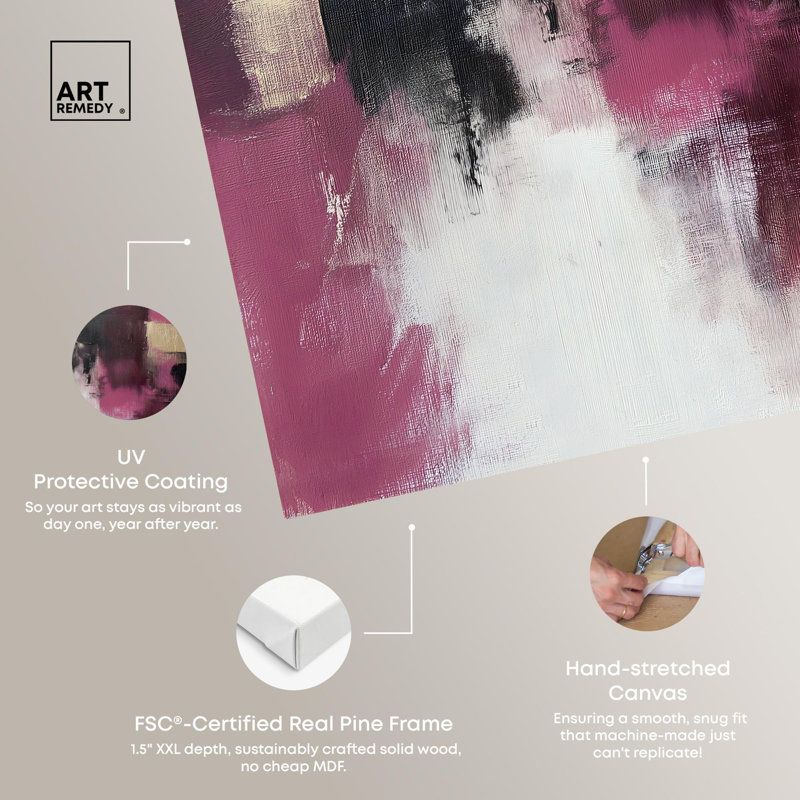 Art Remedy abstrait avec toile dorée, H 24 po x l 24 po, Toile tendue