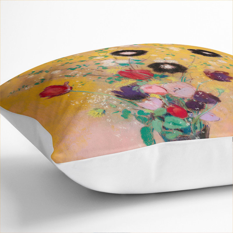 Vase of Flowers Vol.9 Scatter Cushion, White, 55cm H x 55cm W x 20cm D