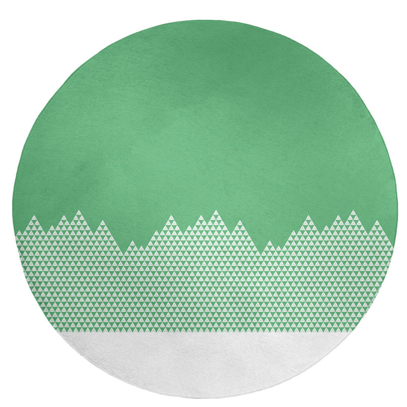 Tapis de l’espace vert reg patterns mountain, Rond 5 pi