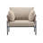 Iron Lounge Chair With Rope Weave Design And Plush Cushions-1875961508
