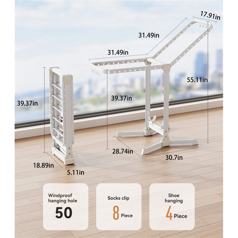 Portant Windguard, H 55,11 po x l 62,99 po x P 30,7 po
