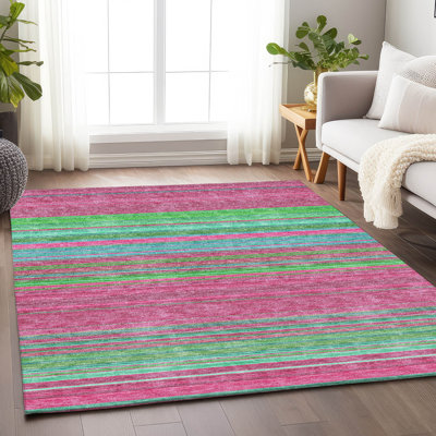 Tapis rosé de qualité supérieure lavable à la machine Prisco