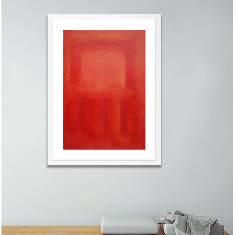 Red Souk 4 Print by Charles Stuart, 24" H x 18" W x 1.5" D, White