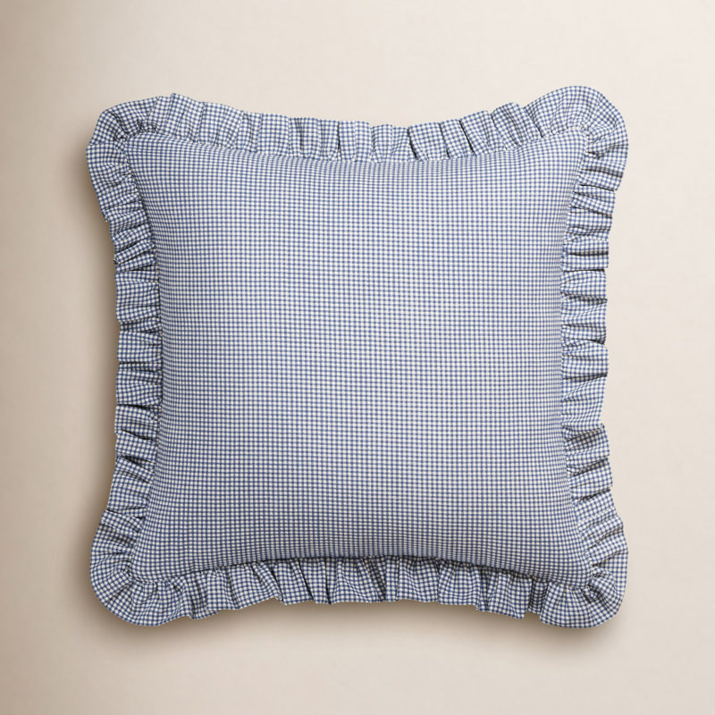 Coussin Birch Lane, Bleu, Plumes