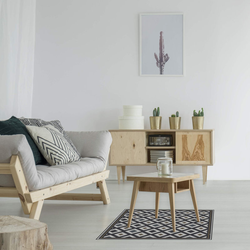 Mikesell Non-Slip Geometric Doormat, Square 68cm