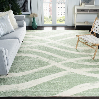 Tapis beige / vert Shelva