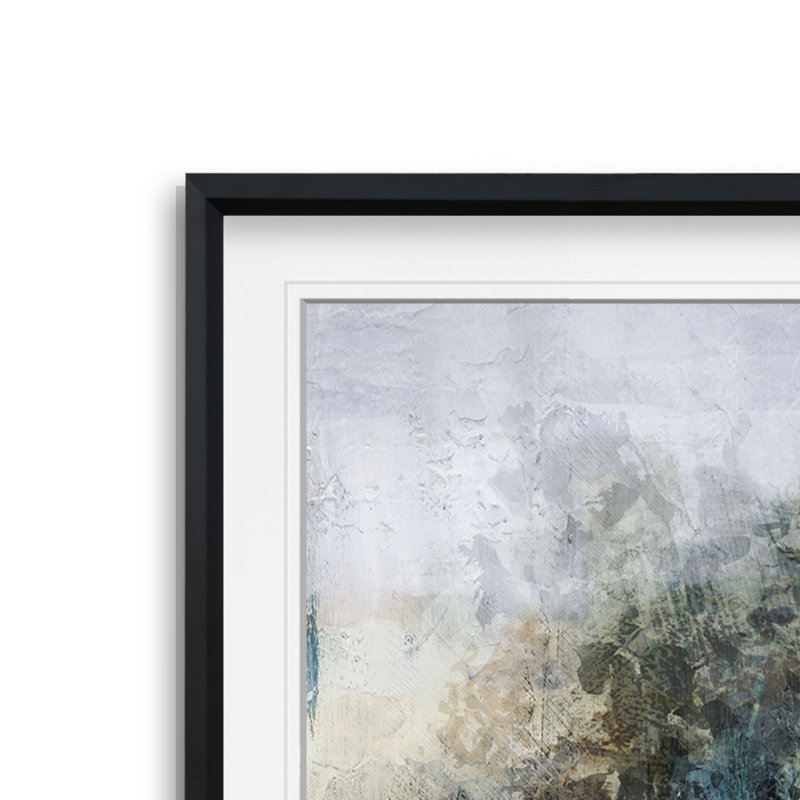 « nuances de gris », peinture, H 24 po x l 24 po x P 1,5 po, Cadre noir