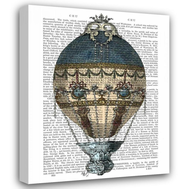 «Red Barrel Studio® Fab Funky Gallery», art sur toile tendue: Baroque Fantasy Balloon 1, H 45 po x l 36 po