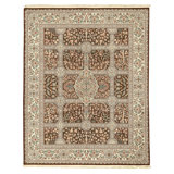 High-Quality Hand-Knotted Wine And Ivory Area Rug