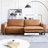 Orange 100% Polyester Modular Sofa cushion Loveseat