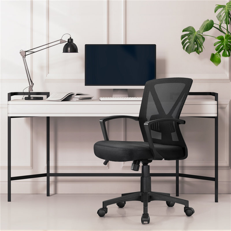 Lundys Mesh Office Chair with Lumbar Support, Black
