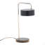 Lampe de table contemporaine en métal nickel Puck