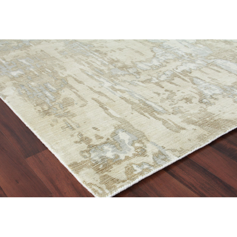 Murano Area Rug, Rectangle 9' x 12', Gold/Ivory
