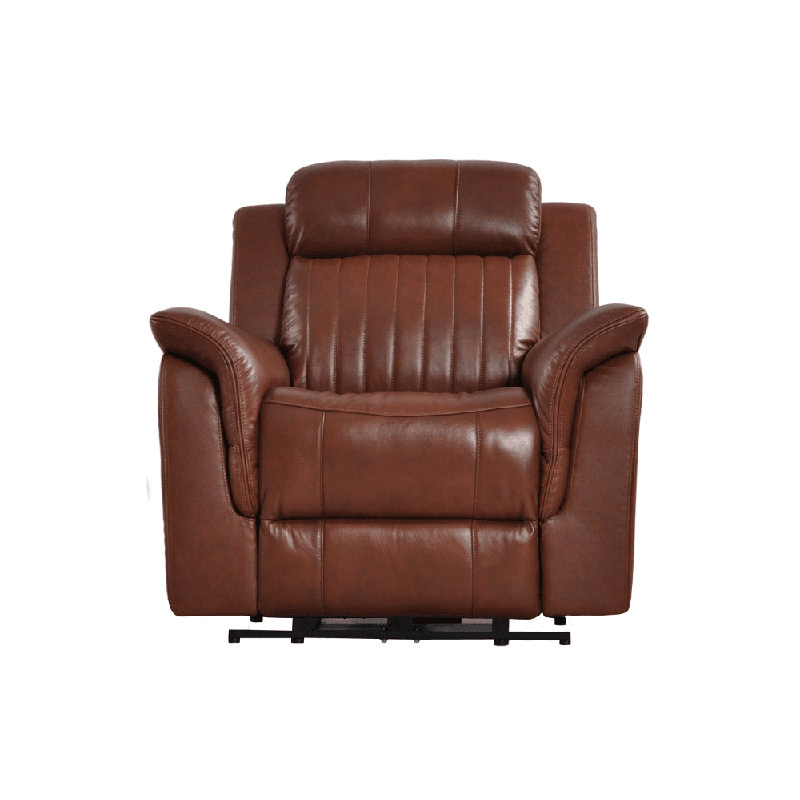 Cenaida Genuine Leather Electric Power Recliner Armchair, Tan