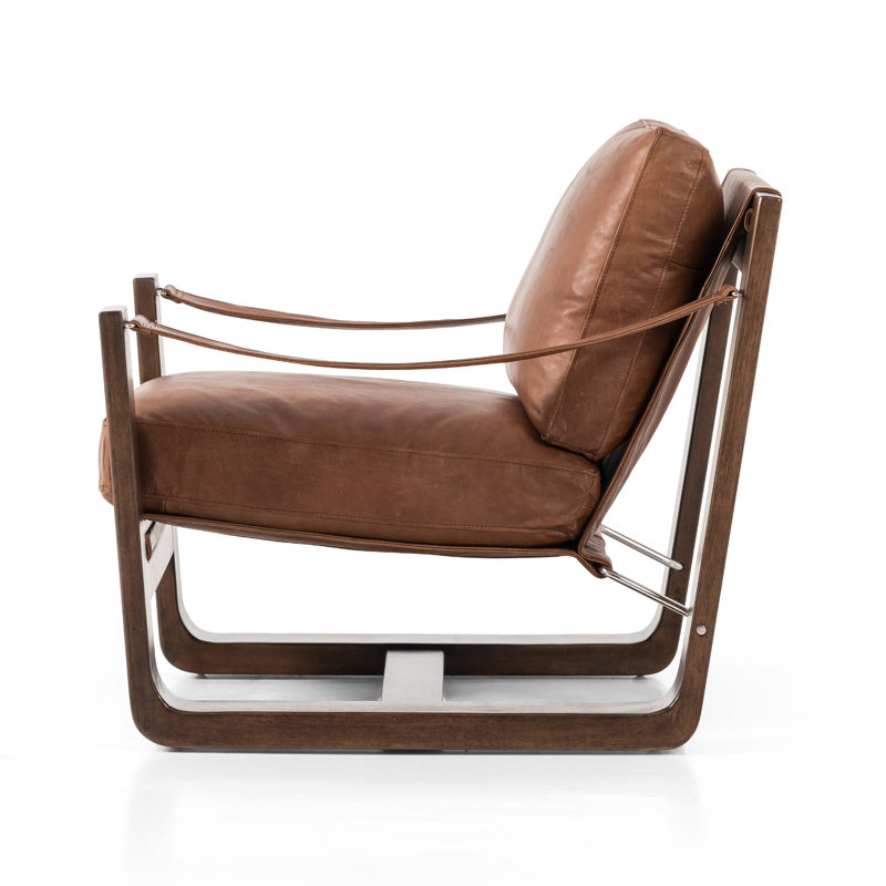 Cesar Armchair, Heirloom Sienna Genuine Leather
