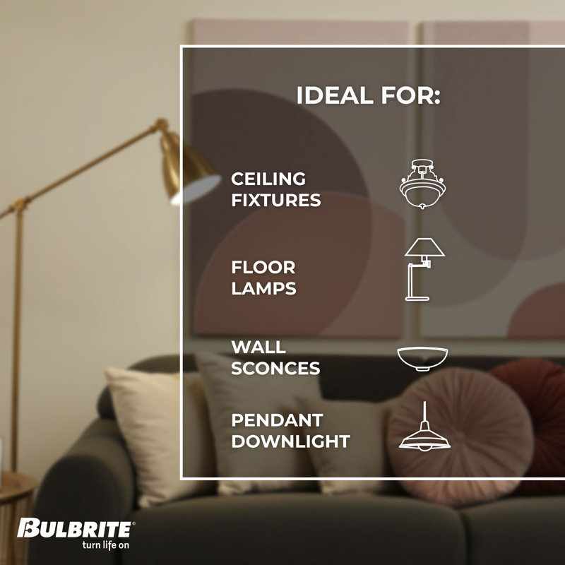 2.5 Watt Dimmable G16 Light Bulb With Half White Glass Finish And Candelabra (E12) Base