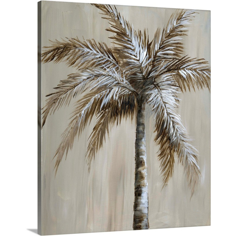 «Palm Magic II», art mural sur toile, Toile tendue, H 30 po x l 24 po x P 1,25 po