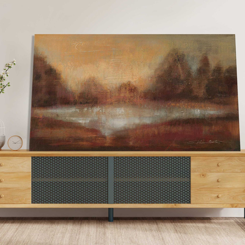 Pluie II - Peinture, L 72 po x H 42 po, Toile tendue