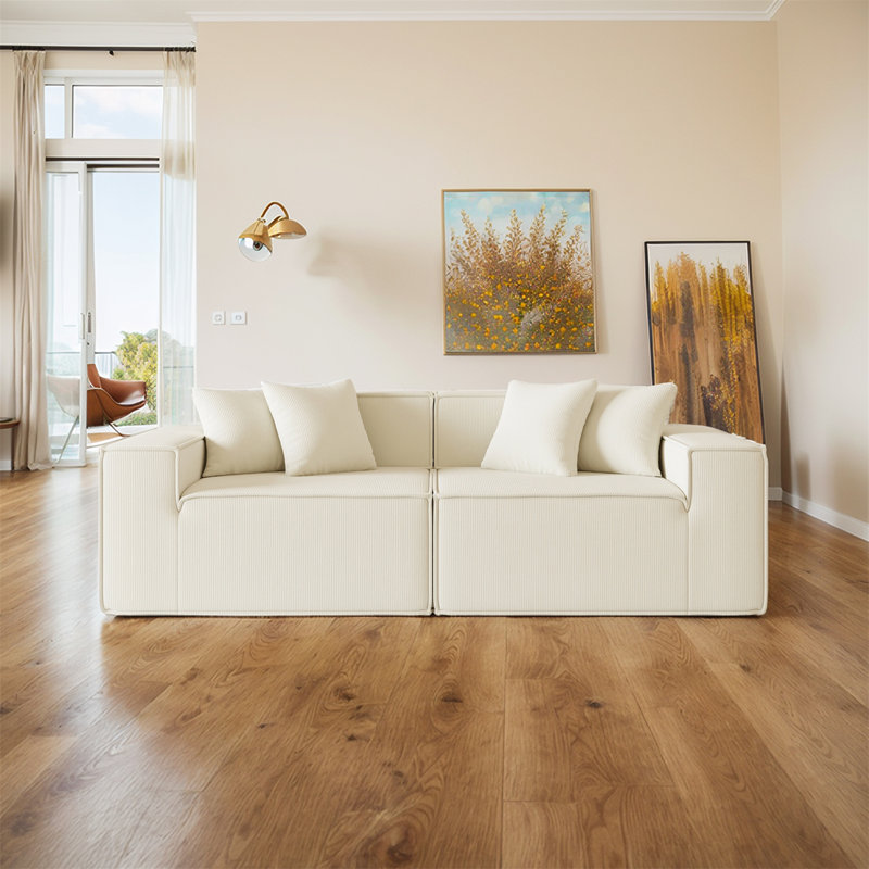 Canapé 2 pièces rembourré 78,74 po, Beige