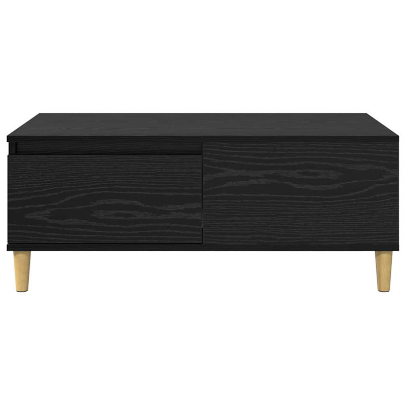 Coffee Table with Storage, Black Oak