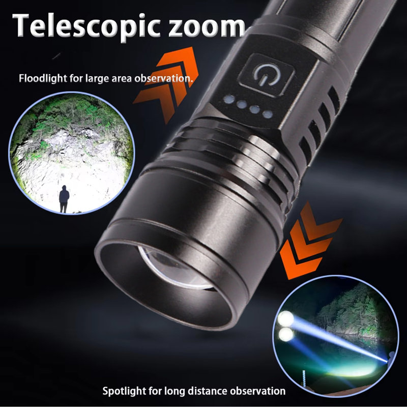 Lampe de poche à 5 lumens rechargeables