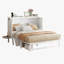 Lit escamotable en bois massif avec chargeur intégré et tablettes amovibles-1163548464-1163548465