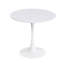 Table basse blanche de style Mid-Century et table de fabrication élégante en acier avec base solide