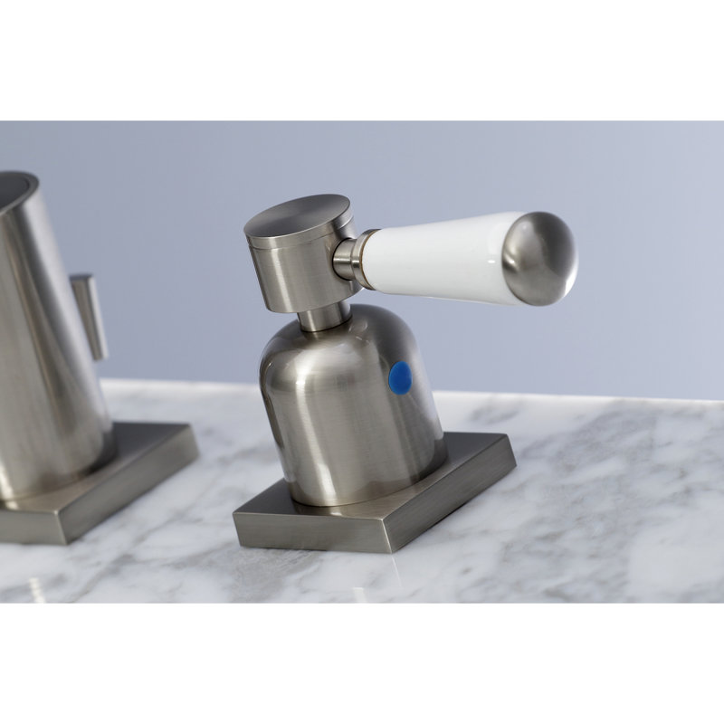 Robinet de salle de bain espacé Kingston, Nickel brossé