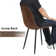 Shivani 5-Piece Modern Dining Set With Rectangular Wood Grain Table And 4 Upholstered Dining Chairs