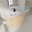Meuble-lavabo autoportant de 40 po avec lavabo en céramique et portes à fermeture en douceur-1612356993